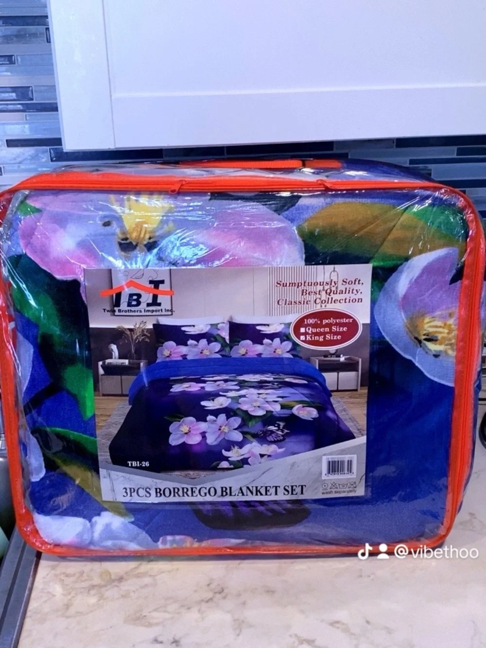 Purple Geometric 3-Piece Bedding Set - Super Soft